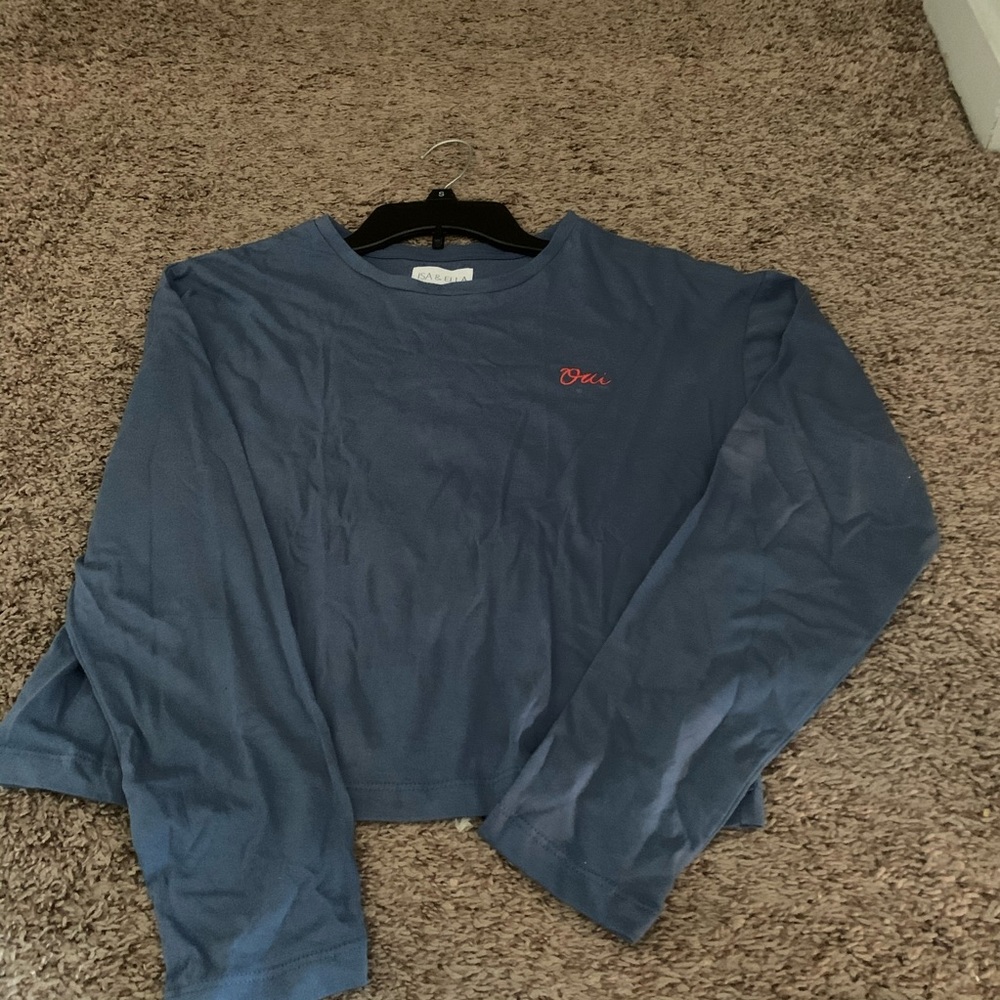 long sleeve crop top